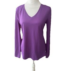 Womens Reel Legends Freeline Sz M Purple Long Sleeve Coverup Activewear Fishing